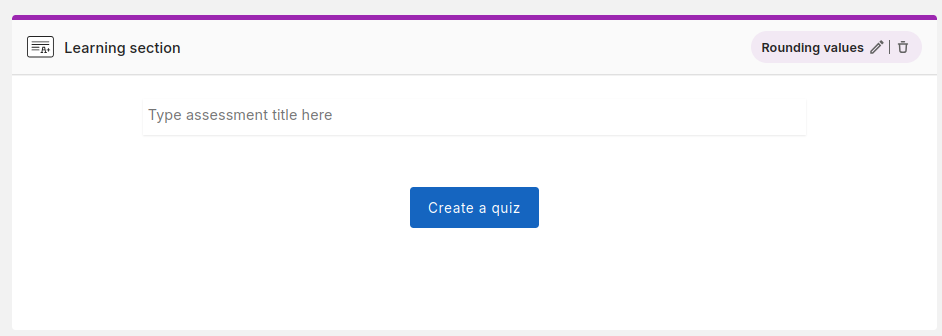 Creación de una actividad de tipo quiz