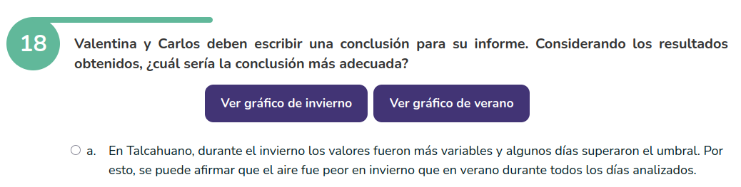 Ejemplo de pregunta con imágenes dentro del ítem de pregunta, separadas con 15 px de espaciado.