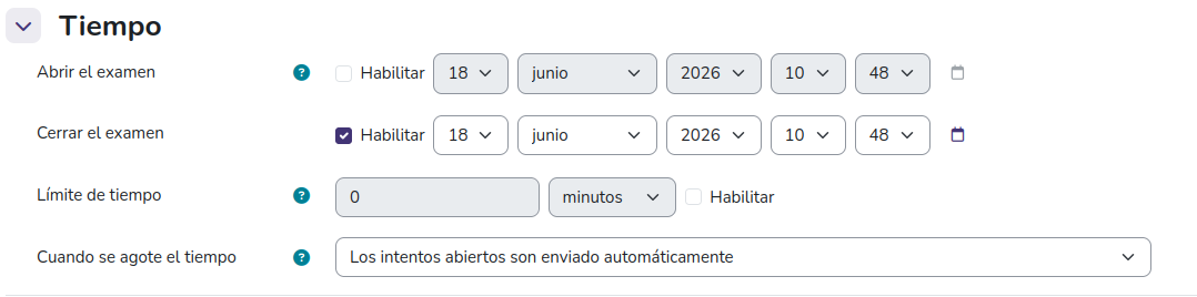 Opciones para la revisión por el alumno (parte 2).
